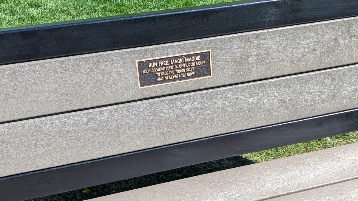 Maggie's Memorial Bench